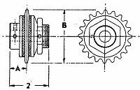 Friction clutch with integral sprocket