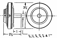 Standard bore sizes from 3/8 to 1 inch; specials available