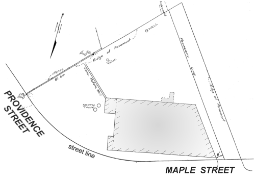 Plot plan for mixed commercial / residential building