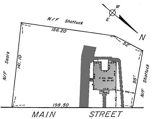 Plot plan for three family colonial